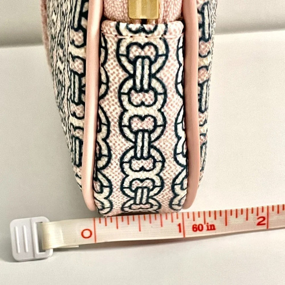 Tory Burch Gemini Link Wristlet Coastal Pink Gold Hardware H:4.2", L 7.2" - Picture 6 of 16